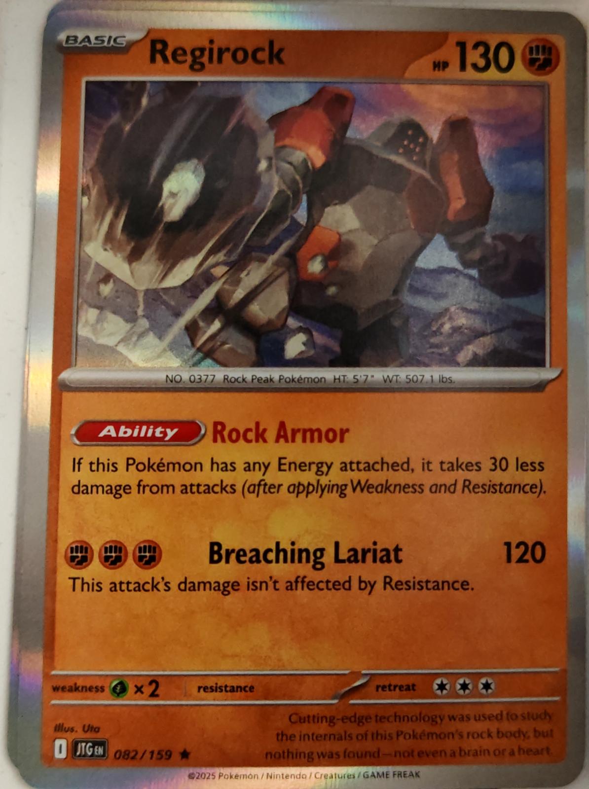 Regirock - 082/159 - Holo - JOURNEY TOGETHER - Pokemon - Rare | AA21-2