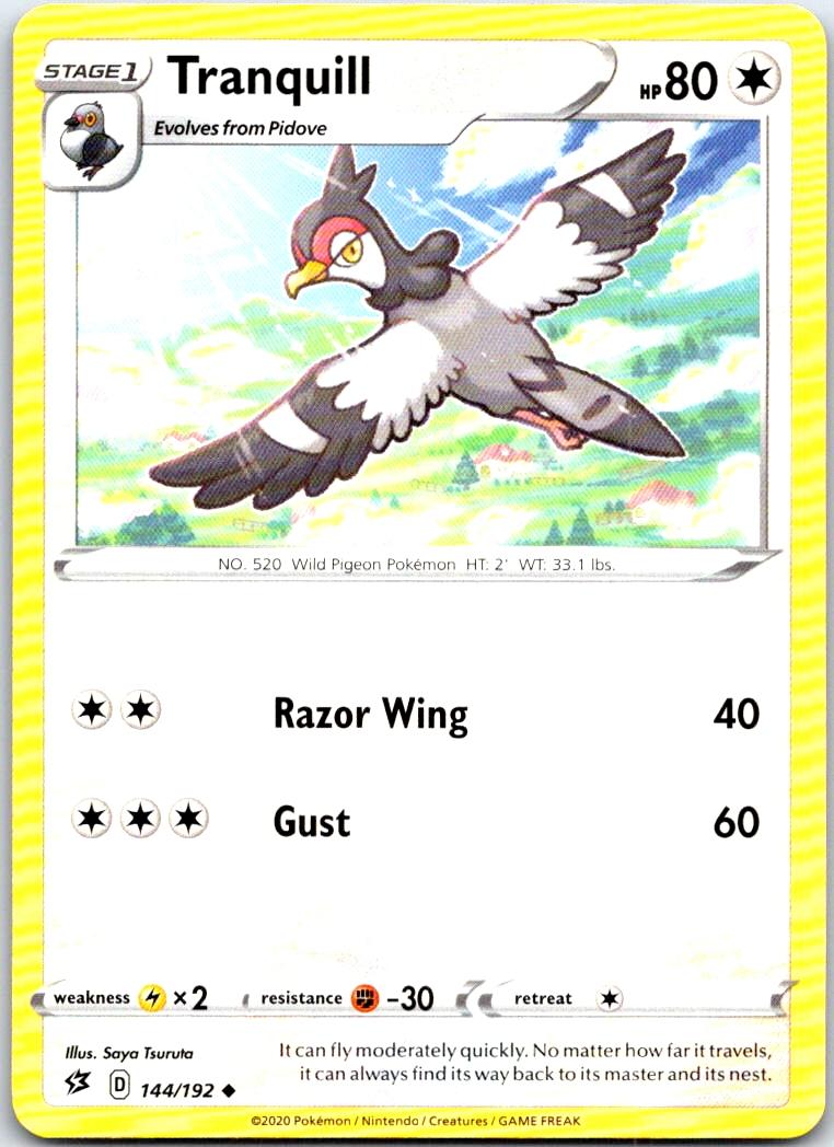 Tranquill - 144/192 - - REBEL CLASH - Pokemon - Uncommon | AB83-18