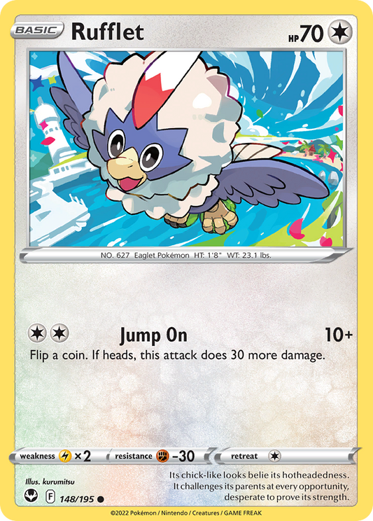 Rufflet - 148/195 - - SILVER TEMPEST - Pokemon - Common | AA90-45