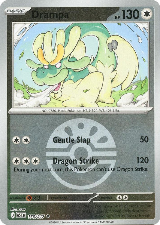 Drampa (Friend Ball) - 176/217 - Reverse Holo - ASCENDED HEROES - Pokemon - | AA19-53