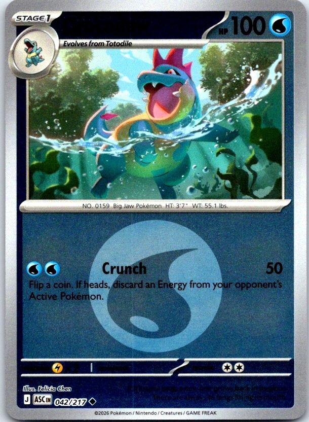 Croconaw (Energy Symbol Pattern) - 042/217 - Reverse Holo - ASCENDED HEROES - Pokemon - | AC26-2