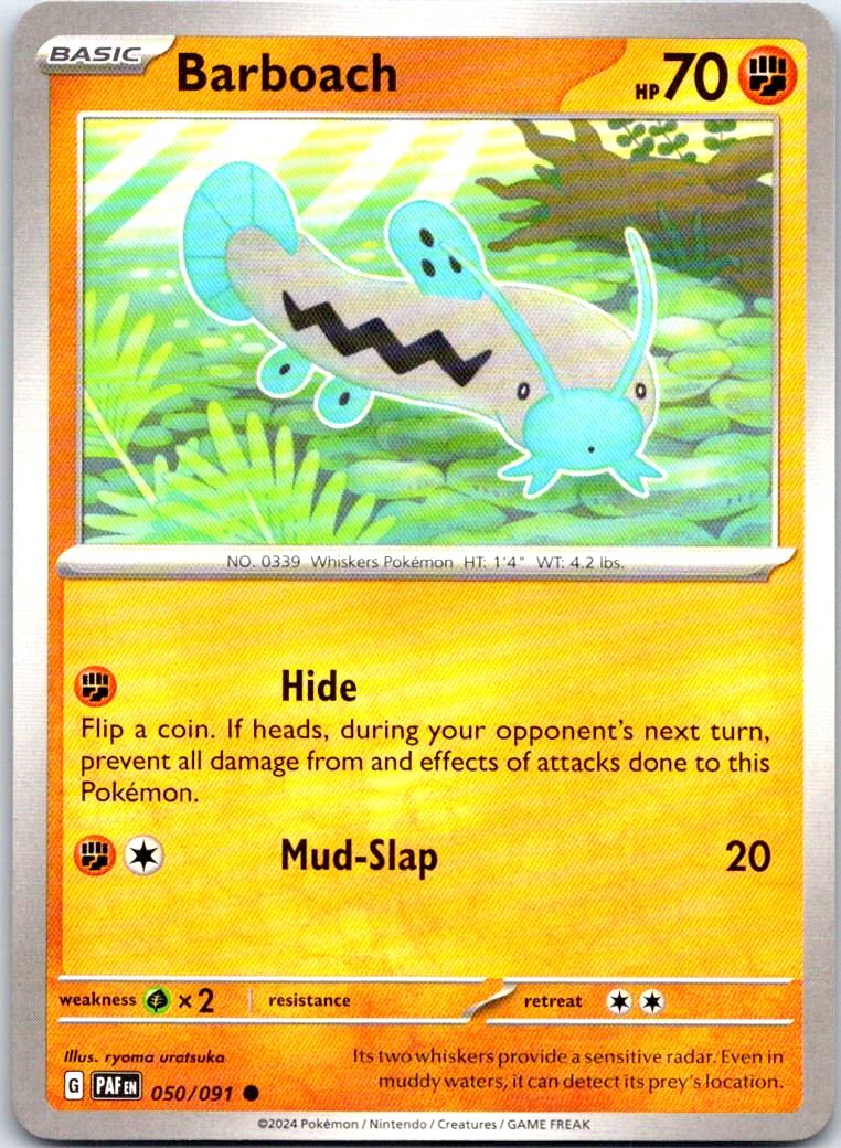 Barboach - 050/091 - - PALDEAN FATES - Pokemon - Common | AB24-4
