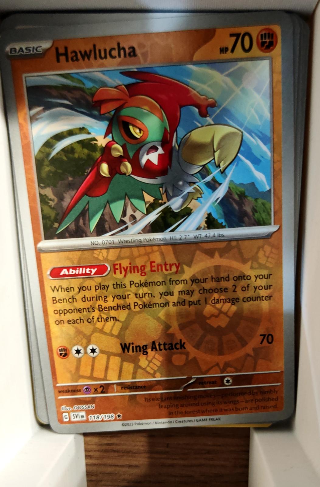 Hawlucha - 118/198 - Reverse Holo - SCARLET & VIOLET - Pokemon - Rare | AA72-27