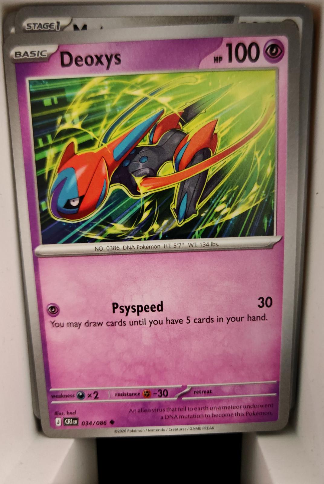Deoxys - 034/086 - - CHAOS RISING - Pokemon - Uncommon | AA08-82