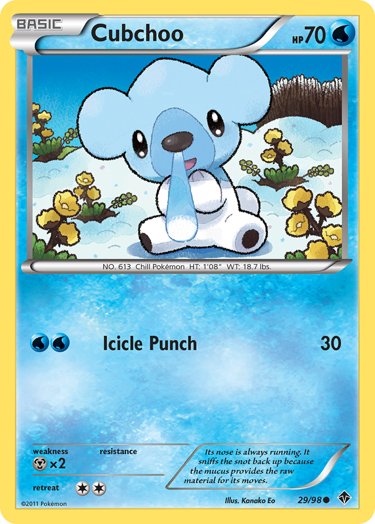 Cubchoo - 29/98 - - EMERGING POWERS - Pokemon - Common | AA114-6