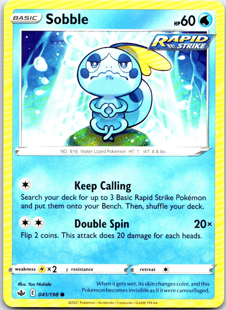 Sobble - 041/198 - - CHILLING REIGN - Pokemon - Common | AB44-5