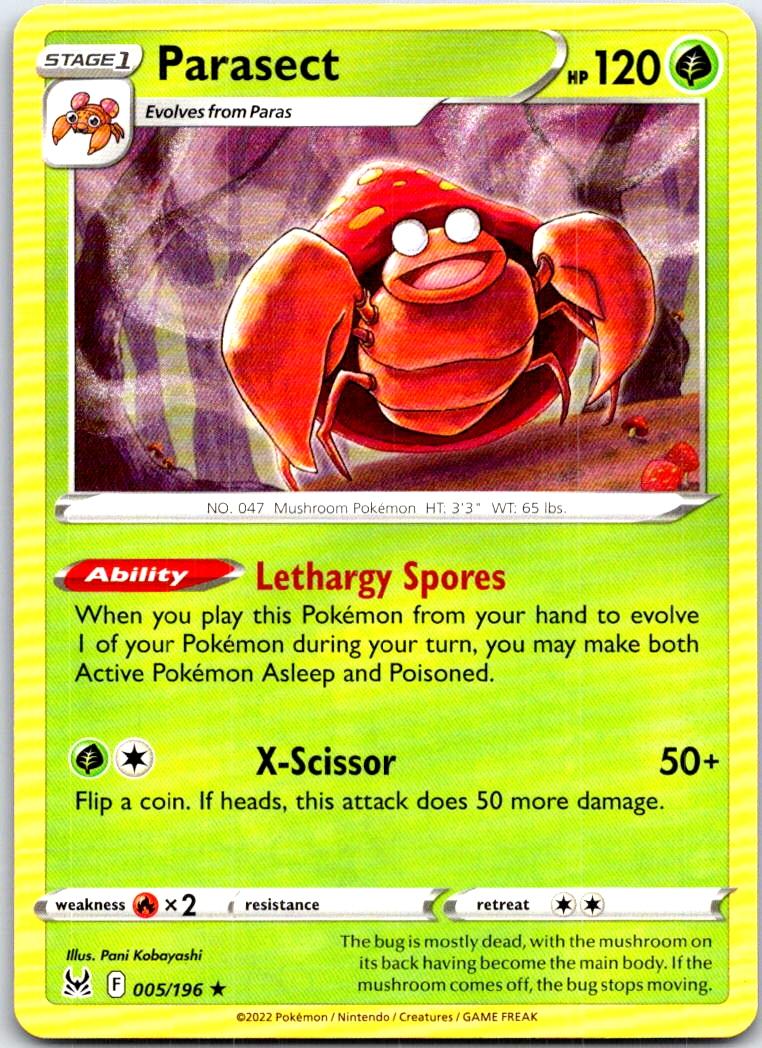Parasect - 005/196 - - LOST ORIGIN - Pokemon - Rare | AB88-39