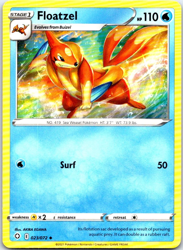 Floatzel - 023/072 - - SHINING FATES - Pokemon - Uncommon | AB95-9
