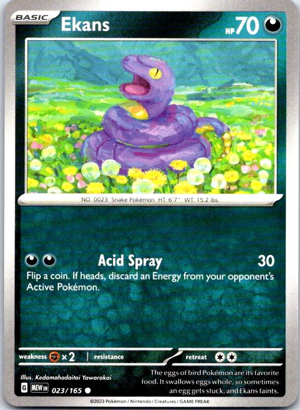 Ekans - 023/165 - - 151 - Pokemon - Common | AC14-29