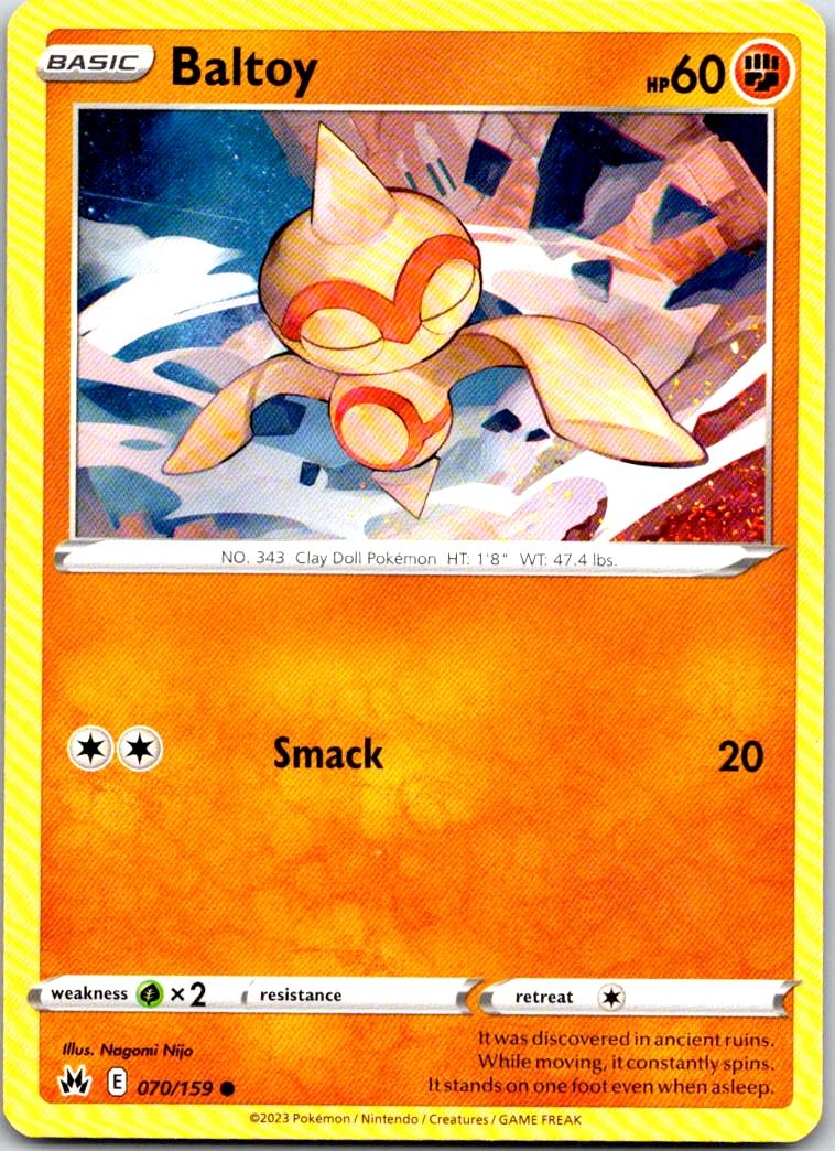 Baltoy - 070/159 - - CROWN ZENITH - Pokemon - Common | AA102-44