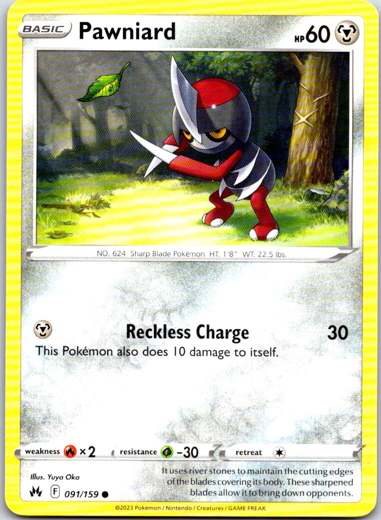 Pawniard - 091/159 - - CROWN ZENITH - Pokemon - Common | AB09-43