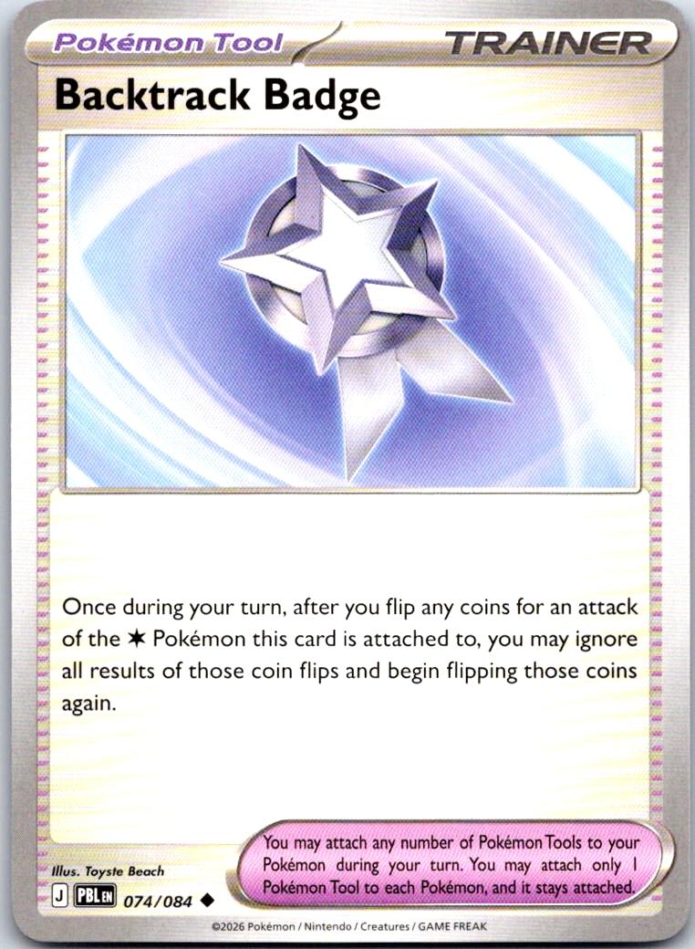 Backtrack Badge - 074/084 - - PITCH BLACK - Pokemon - Uncommon | AA118-44