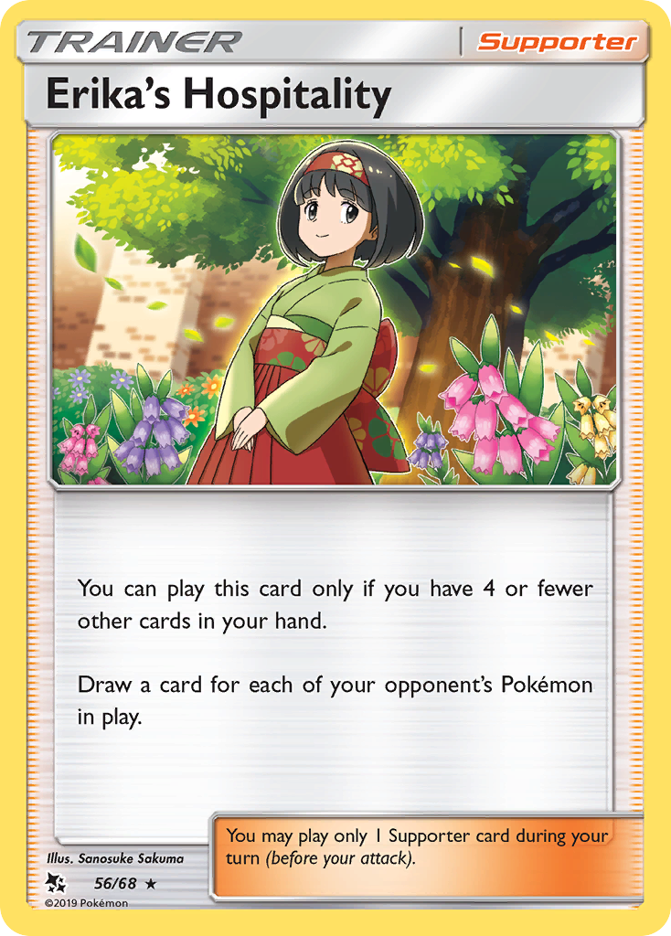 Erika's Hospitality - 56/68 - - HIDDEN FATES - Pokemon - Rare | AA70-8
