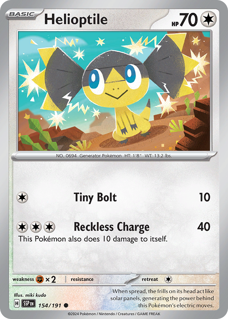 Helioptile - 154/191 - - SURGING SPARKS - Pokemon - Common | AA09-84