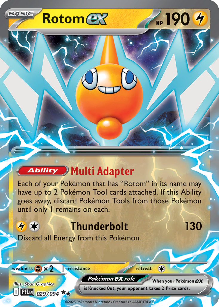 Rotom ex - 029/094 - Holo - PHANTASMAL FLAMES - Pokemon - Double Rare | AA37-32