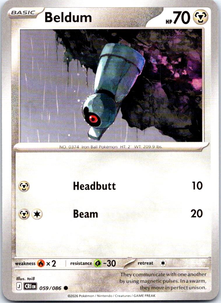 Beldum - 059/086 - - CHAOS RISING - Pokemon - Common | AB17-24
