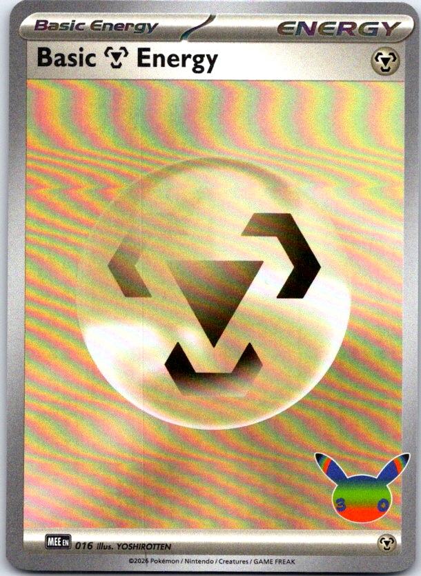Basic Metal Energy (30th Celebration) - 016 - Holo - MEE: MEGA EVOLUTION ENERGIES - Pokemon - | AC11-36