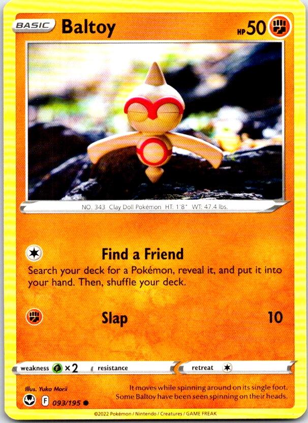 Baltoy - 093/195 - - SILVER TEMPEST - Pokemon - Common | AC13-11