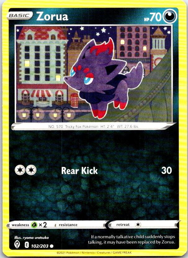 Zorua - 102/203 - - EVOLVING SKIES - Pokemon - Common | AC08-20