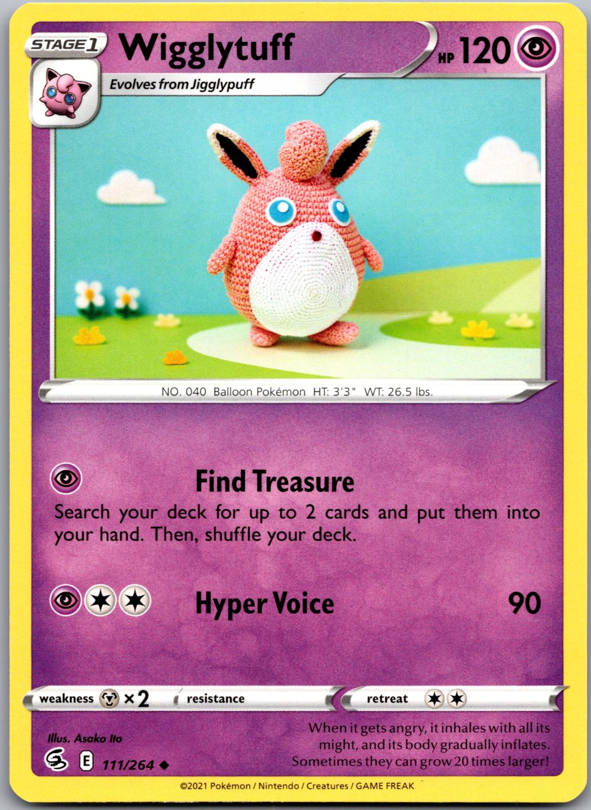 Wigglytuff - 111/264 - - FUSION STRIKE - Pokemon - Uncommon | AA90-22