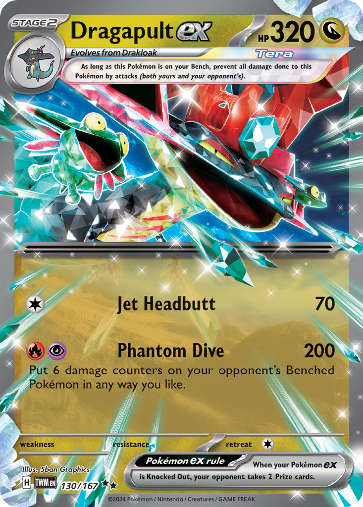 Dragapult ex - 130/167 - Holo - TWILIGHT MASQUERADE - Pokemon - | AA37-29