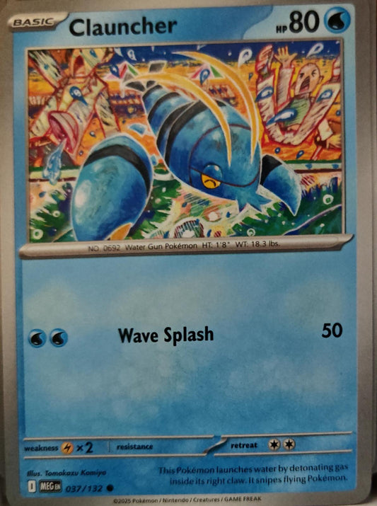 Clauncher - 037/132 - - MEGA EVOLUTION - Pokemon - Common | AA01-70