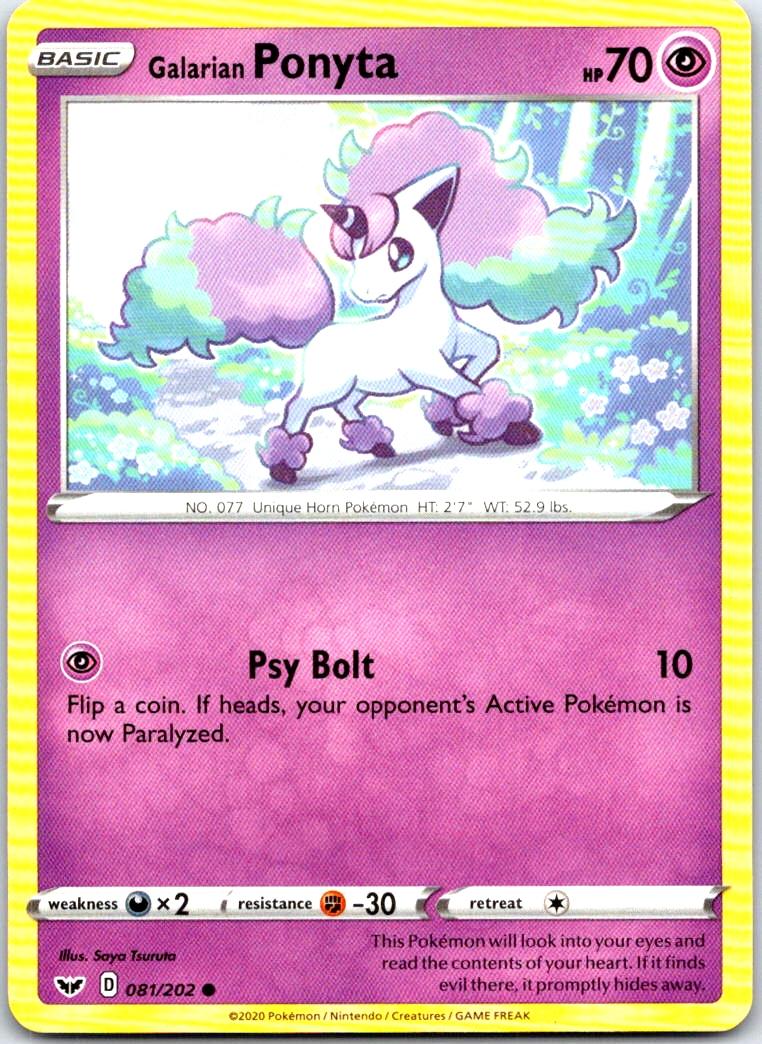 Galarian Ponyta - 081/202 - - SWORD & SHIELD - Pokemon - Common | AB76-46
