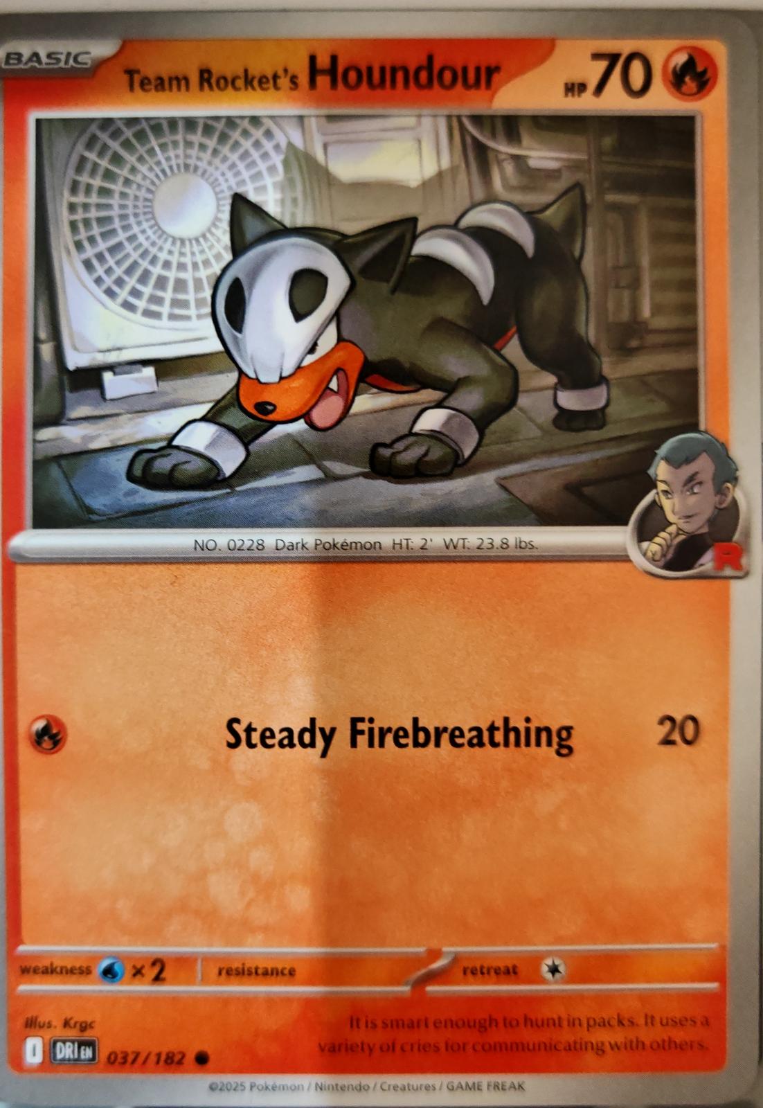 Team Rocket's Houndour - 037/182 - - DESTINED RIVALS - Pokemon - | AA07-100