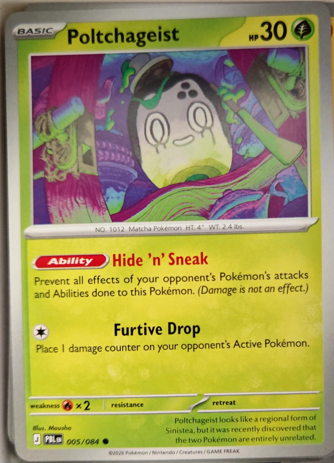 Poltchageist - 005/084 - - PITCH BLACK - Pokemon - Common | AA16-30