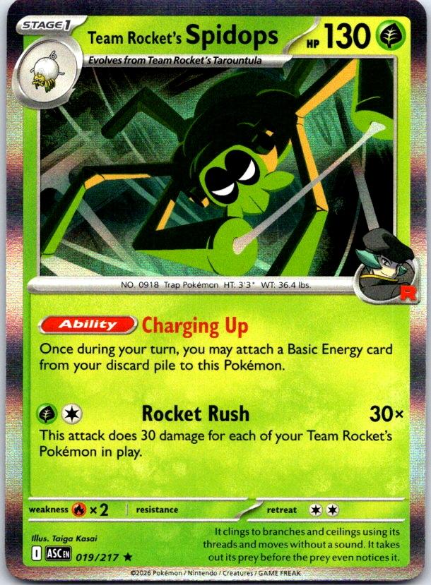 Team Rocket's Spidops - 019/217 - Holo - ASCENDED HEROES - Pokemon - | AC29-8