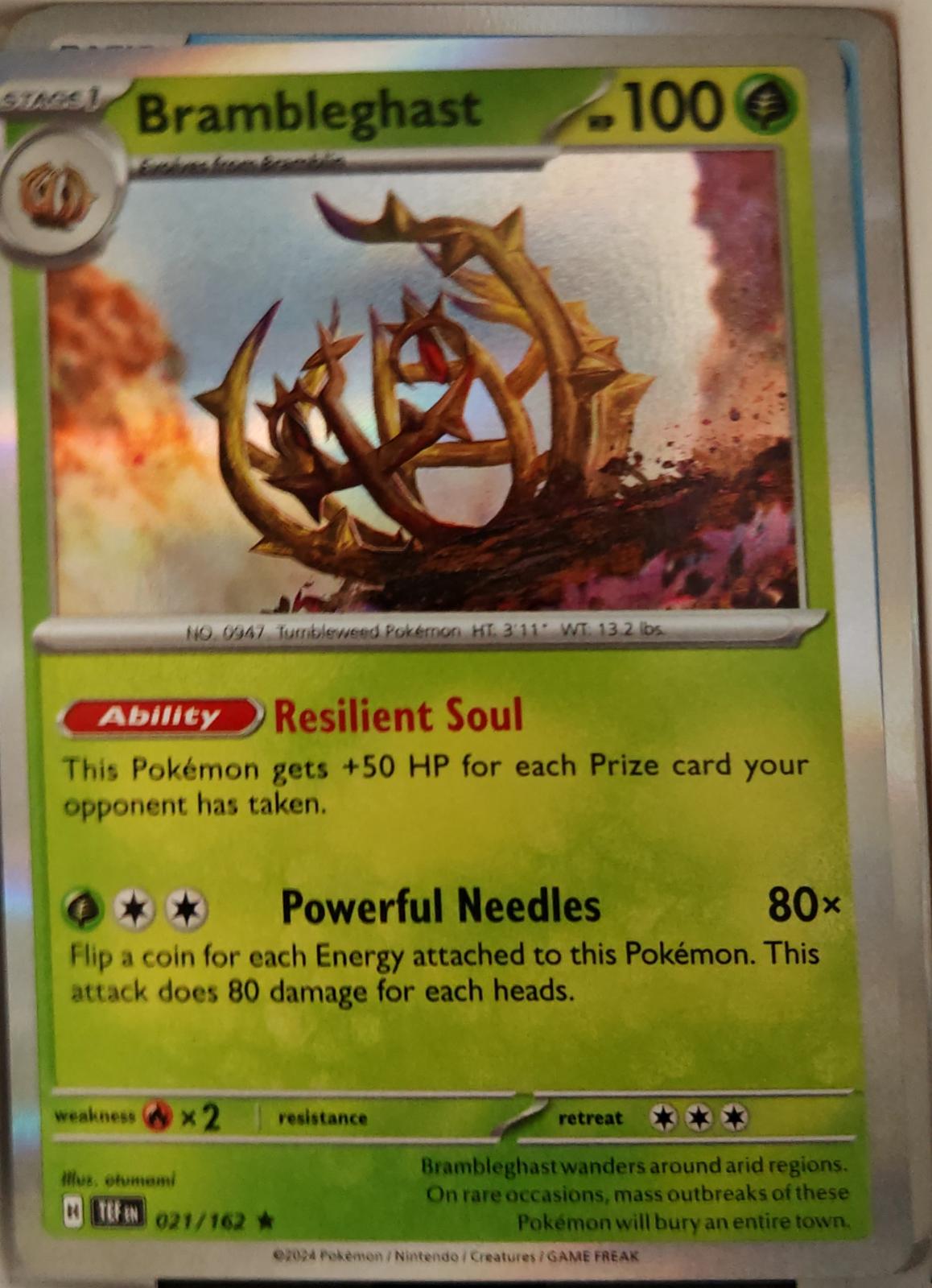 Brambleghast - 021/162 - Holo - TEMPORAL FORCES - Pokemon - Rare | AA24-12
