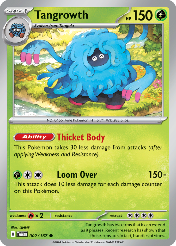 Tangrowth - 002/167 - - TWILIGHT MASQUERADE - Pokemon - Common | AA76-19