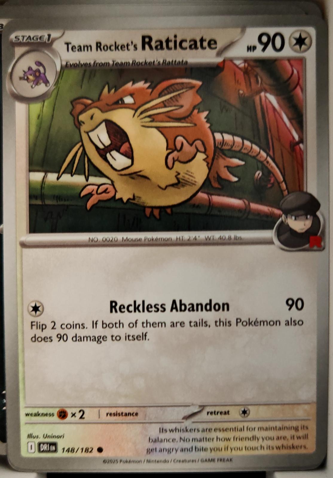 Team Rocket's Raticate - 148/182 - - DESTINED RIVALS - Pokemon - | AA12-29