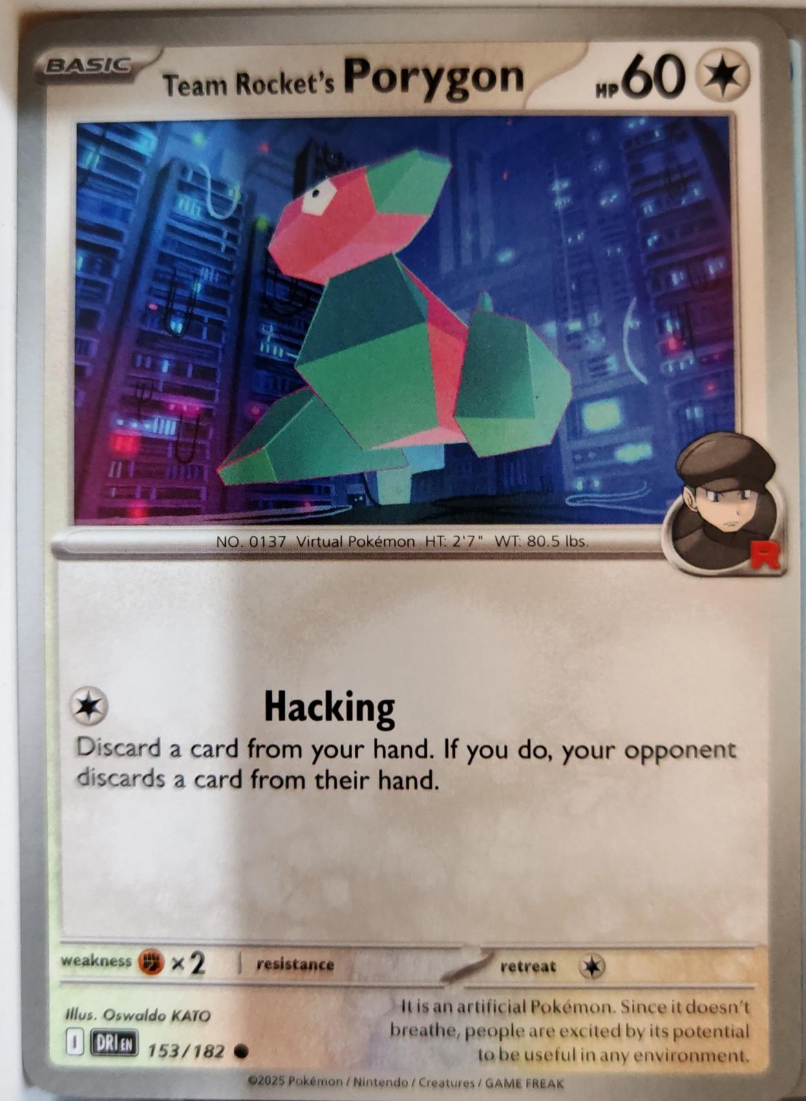 Team Rocket's Porygon - 153/182 - - DESTINED RIVALS - Pokemon - Common | AA07-59