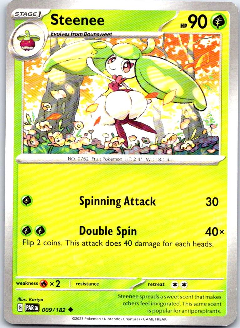 Steenee - 009/182 - - PARADOX RIFT - Pokemon - Uncommon | AB27-7