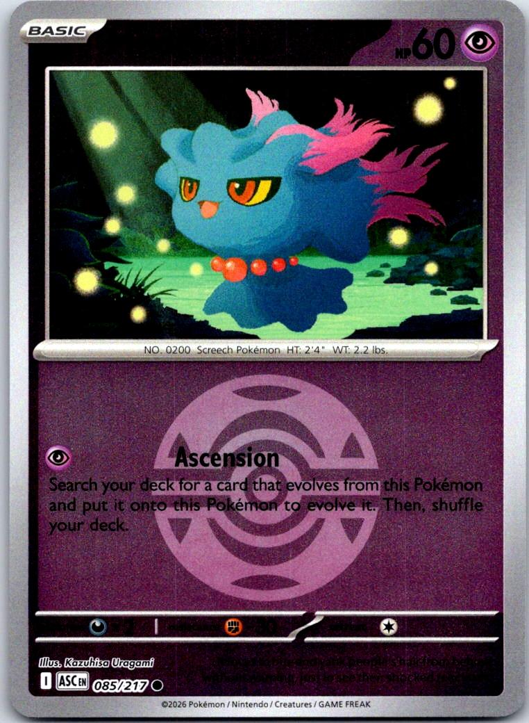 Misdreavus (Dusk Ball) - 085/217 - Reverse Holo - ASCENDED HEROES - Pokemon - | AA124-14
