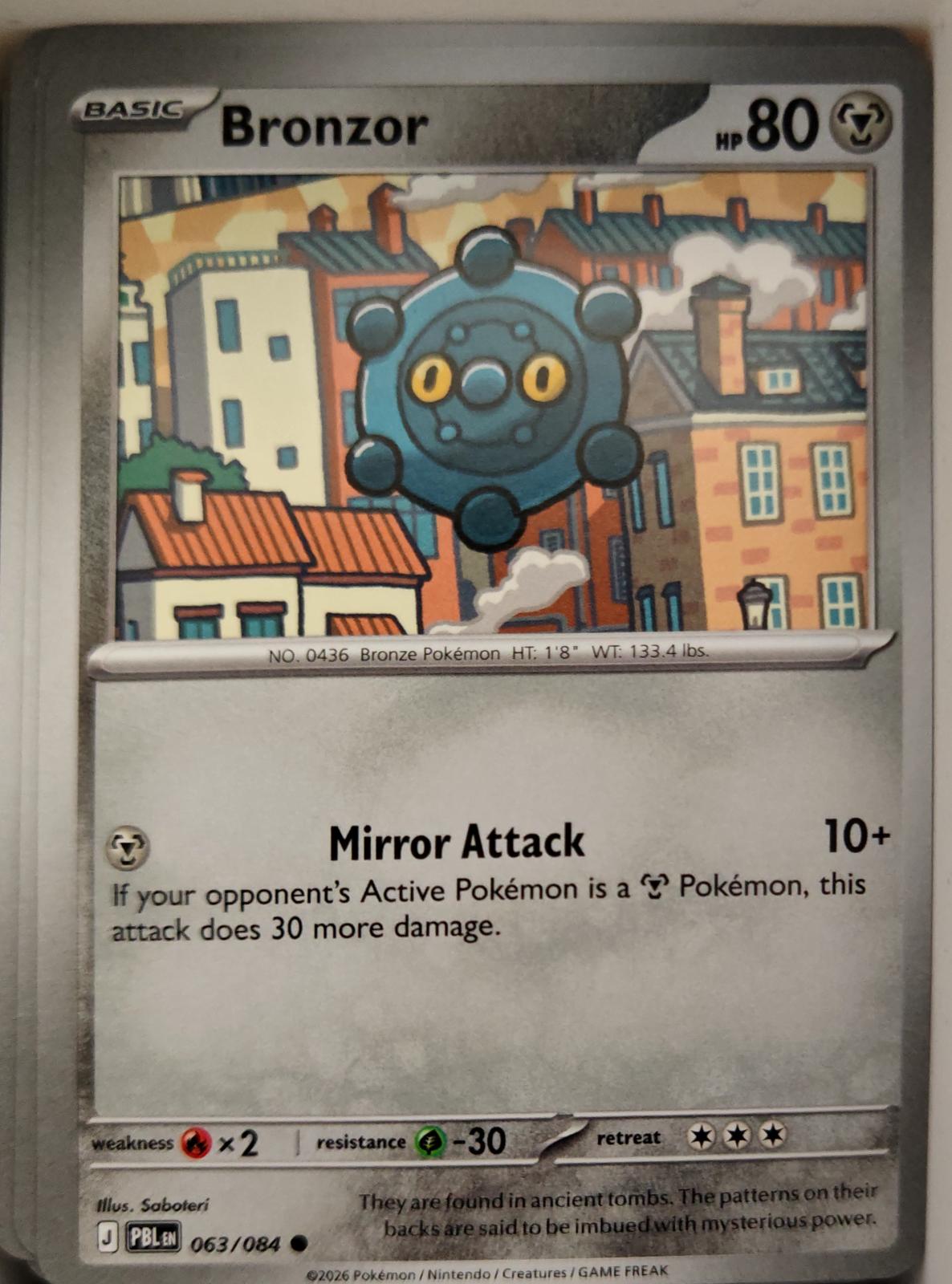 Bronzor - 063/084 - - PITCH BLACK - Pokemon - Common | AA16-91