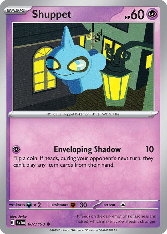 Shuppet - 087/198 - - SCARLET & VIOLET - Pokemon - Common | AA50-50