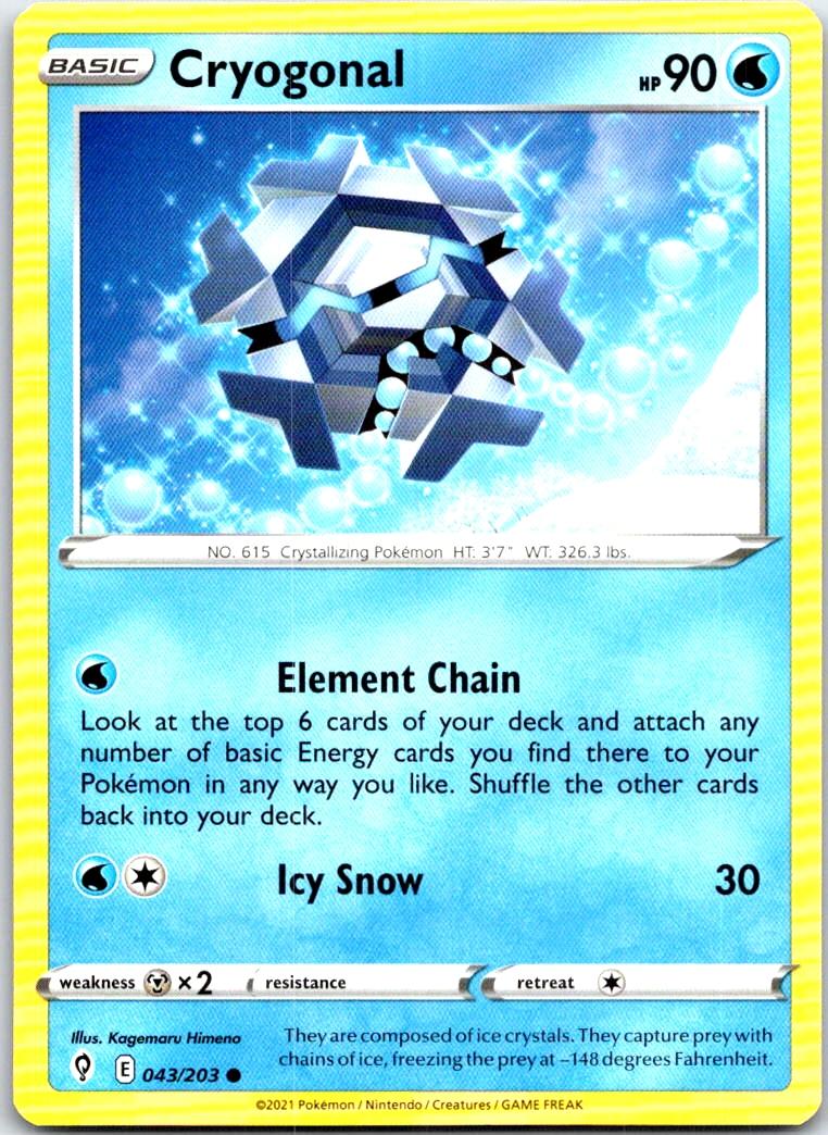 Cryogonal - 043/203 - - EVOLVING SKIES - Pokemon - Common | AB36-22