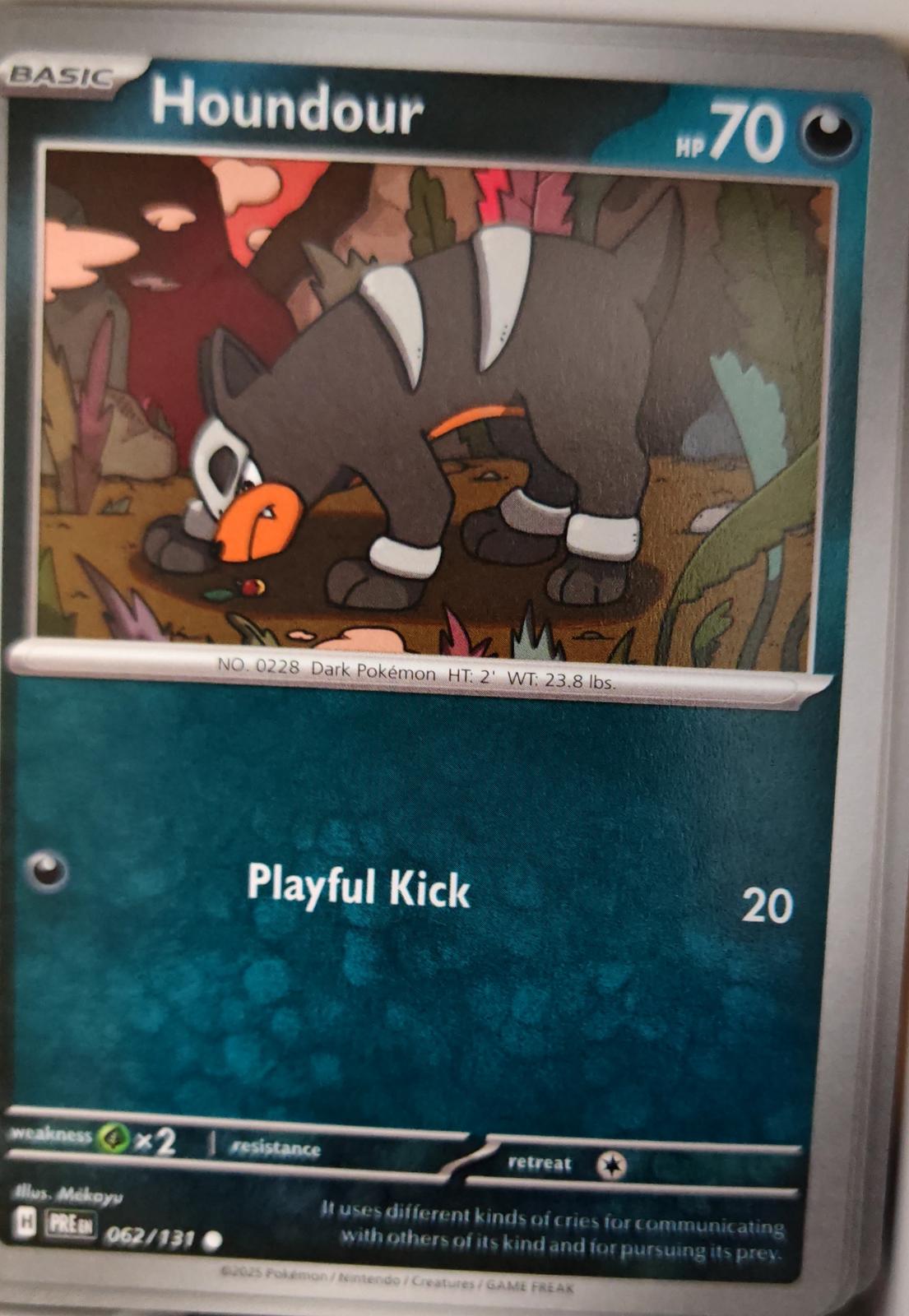 Houndour - 062/131 - - PRISMATIC EVOLUTIONS - Pokemon - Common | AA27-83