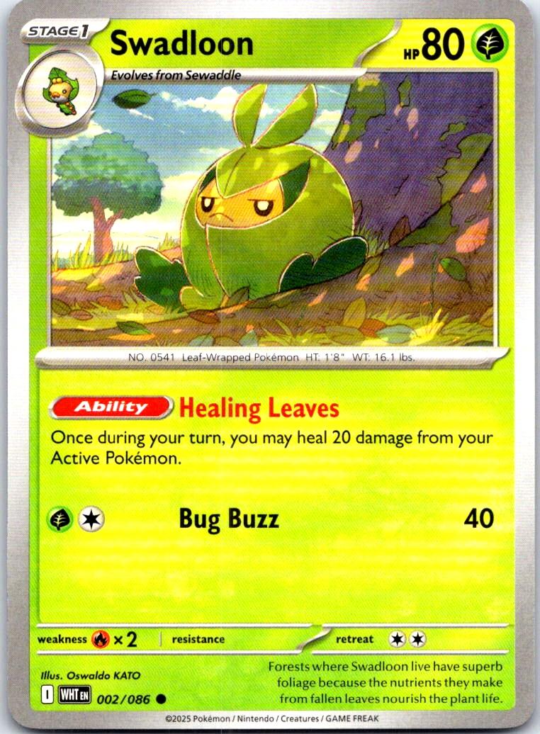 Swadloon - 002/086 - - WHITE FLARE - Pokemon - Common | AB69-40