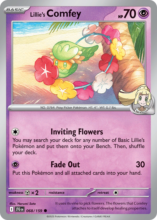 Lillie's Comfey - 068/159 - - JOURNEY TOGETHER - Pokemon - Common | AA51-15