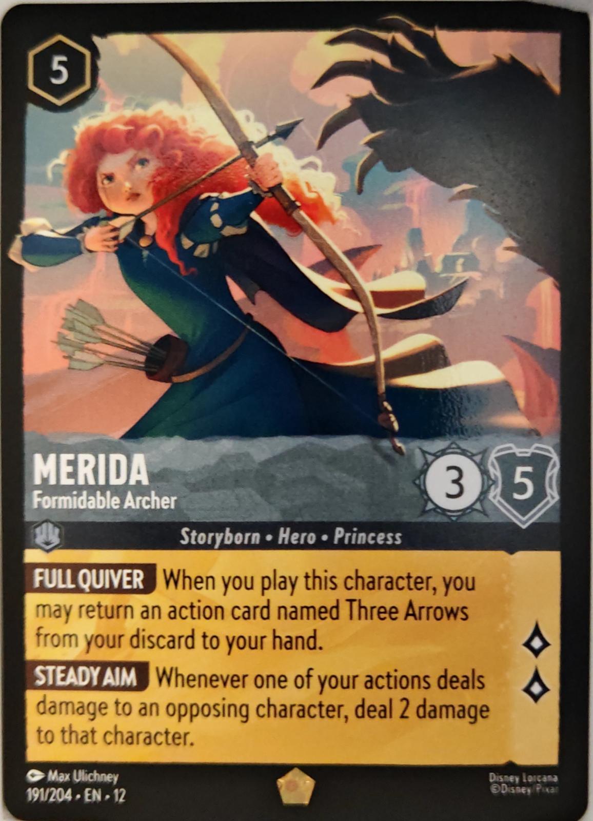 Merida - Formidable Archer - 191/204 - - WILDS UNKNOWN - Lorcana - | LAA00-1