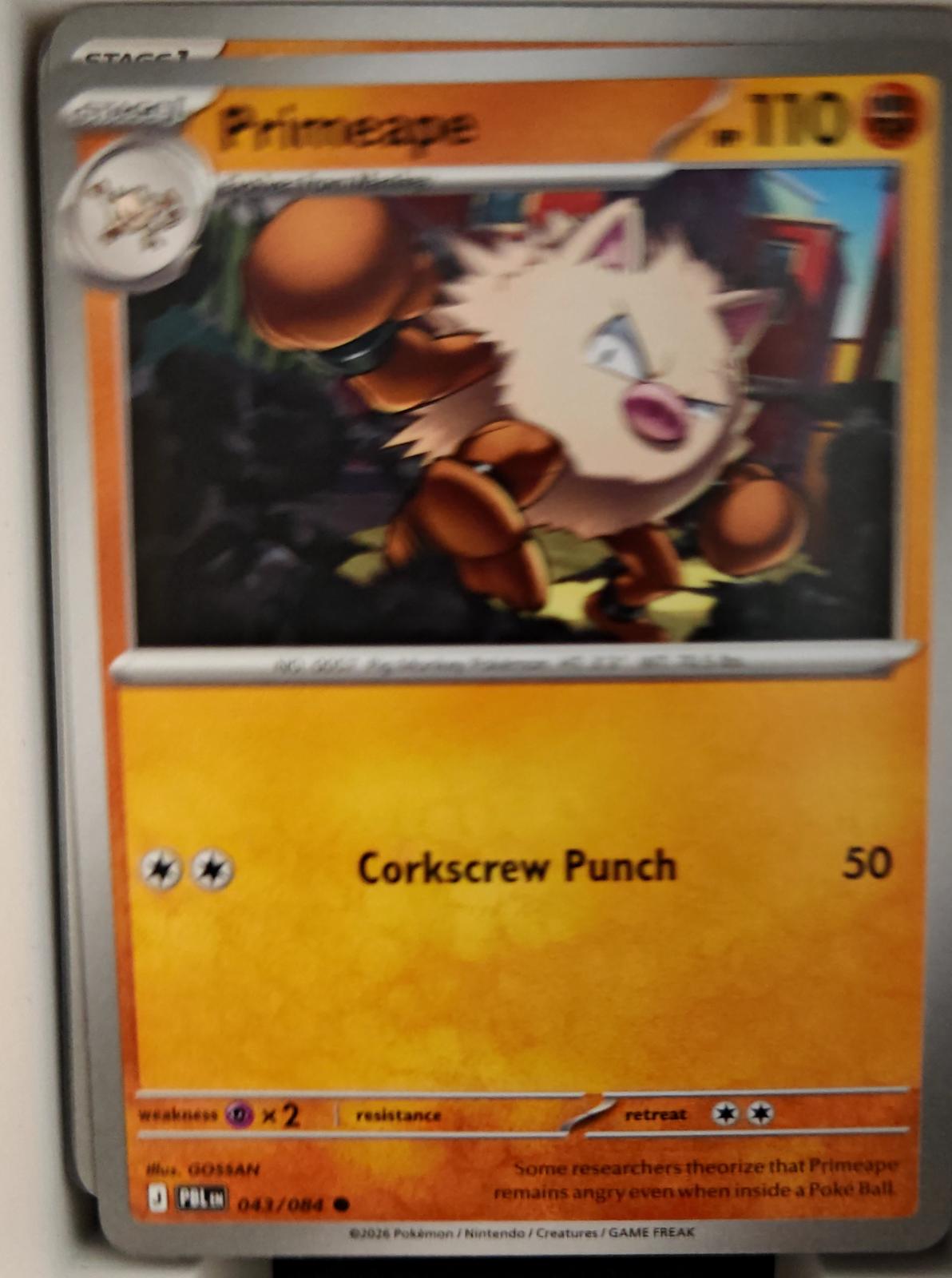 Primeape - 043/084 - - PITCH BLACK - Pokemon - Common | AA28-85