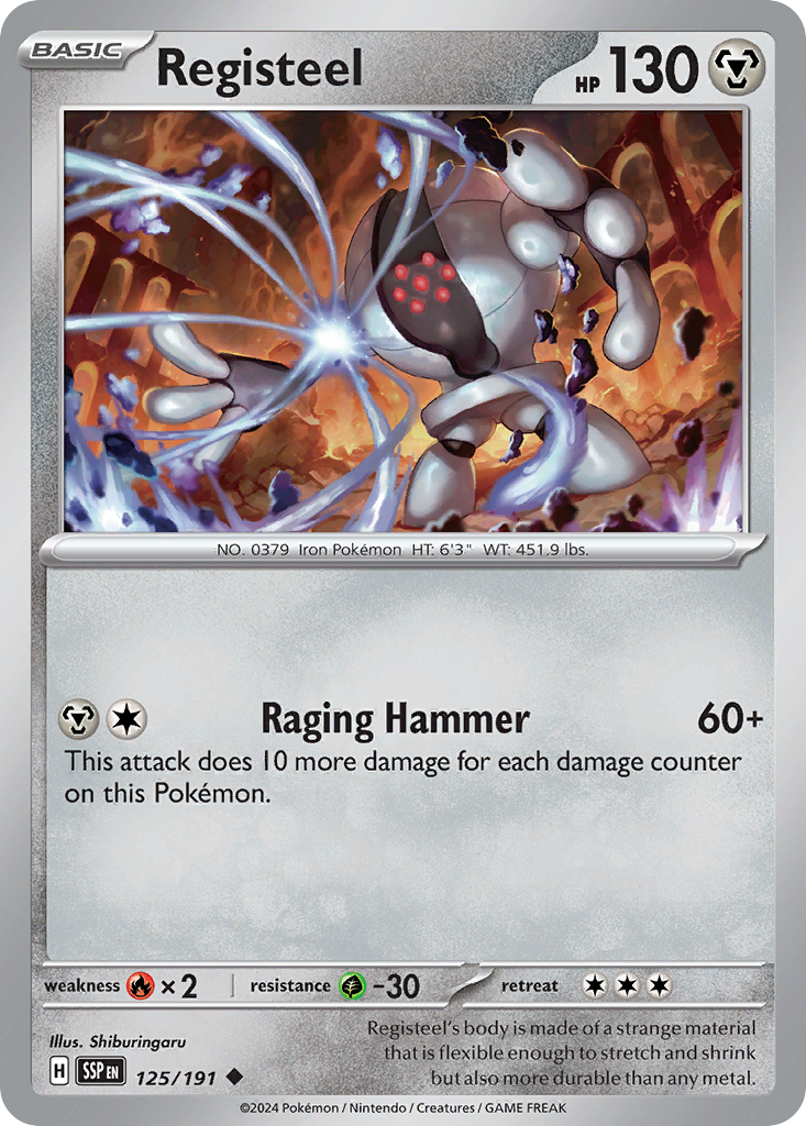 Registeel - 125/191 - - SURGING SPARKS - Pokemon - Uncommon | AA09-83