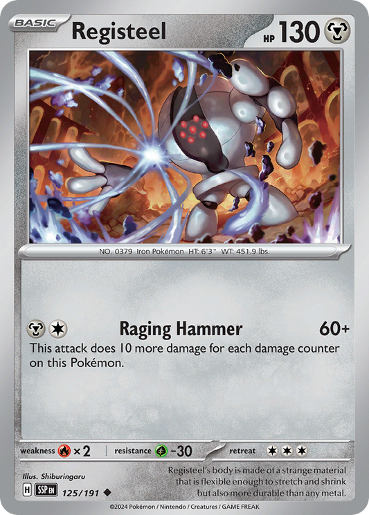 Registeel - 125/191 - - SURGING SPARKS - Pokemon - Uncommon | AA09-83