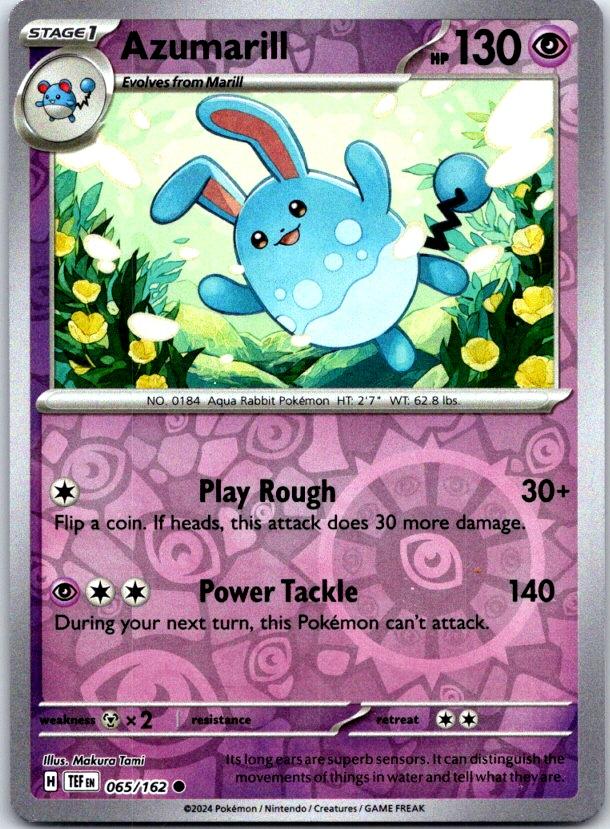 Azumarill - 065/162 - Reverse Holo - TEMPORAL FORCES - Pokemon - | AC15-50