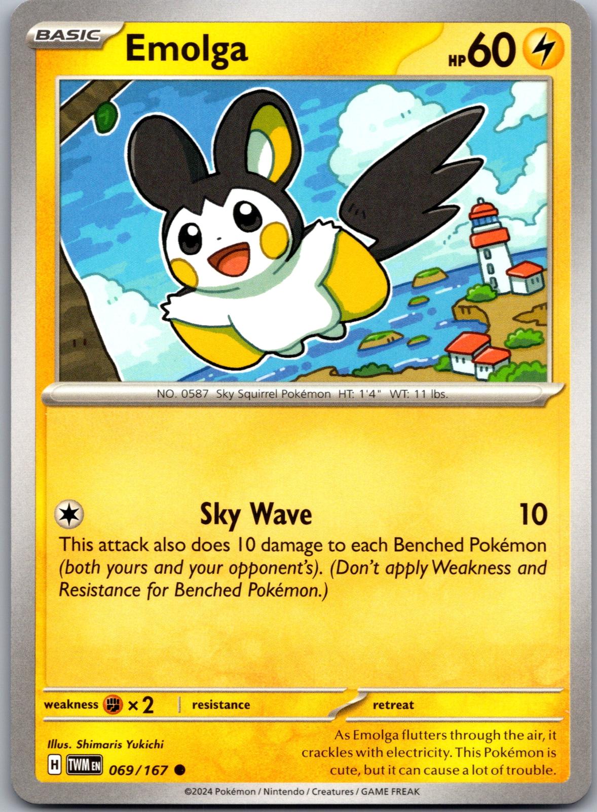 Emolga - 069/167 - - TWILIGHT MASQUERADE - Pokemon - Common | AA79-45