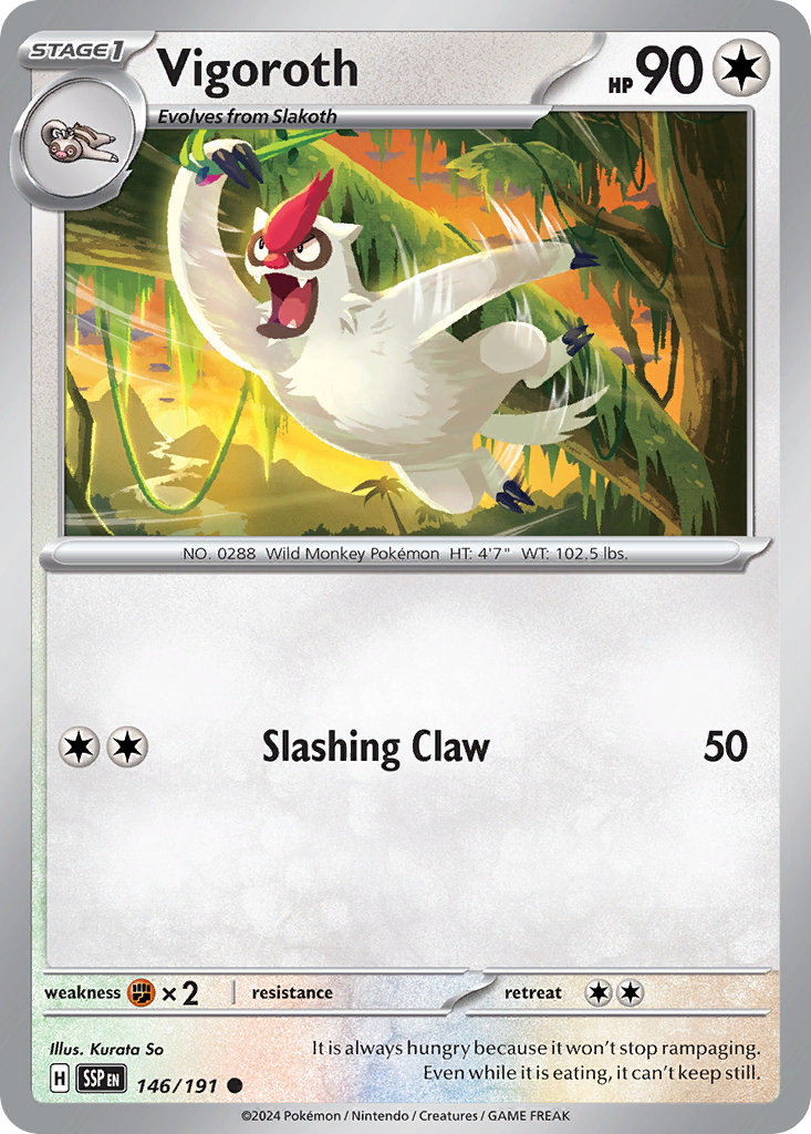Vigoroth - 146/191 - - SURGING SPARKS - Pokemon - Common | AA09-27