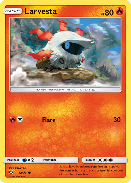 Larvesta - 12/73 - - SHINING LEGENDS - Pokemon - Common | AA67-47